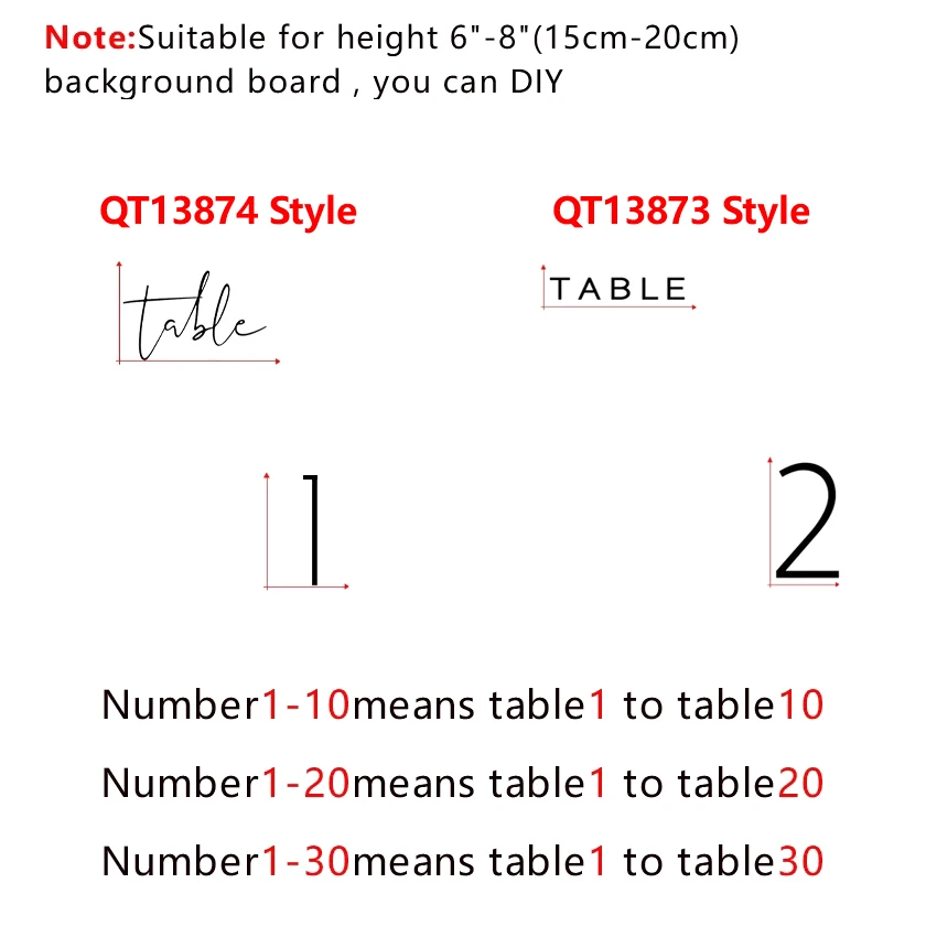 Wodoodporne naklejki z numerami stołu weselnego do siedzenia Naklejki winylowe Dekoracja recepcji Nowoczesna minimalna dekoracja szablonu ślubnego