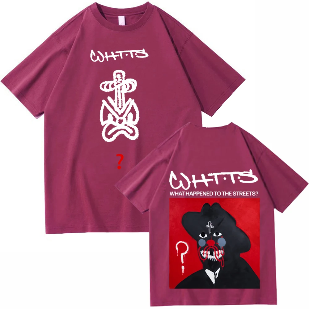 21 وحشية ما حدث إلى الشوارع تي شيرت رجل امرأة Harajuku قصيرة الأكمام س الرقبة قميص غير رسمي هدية