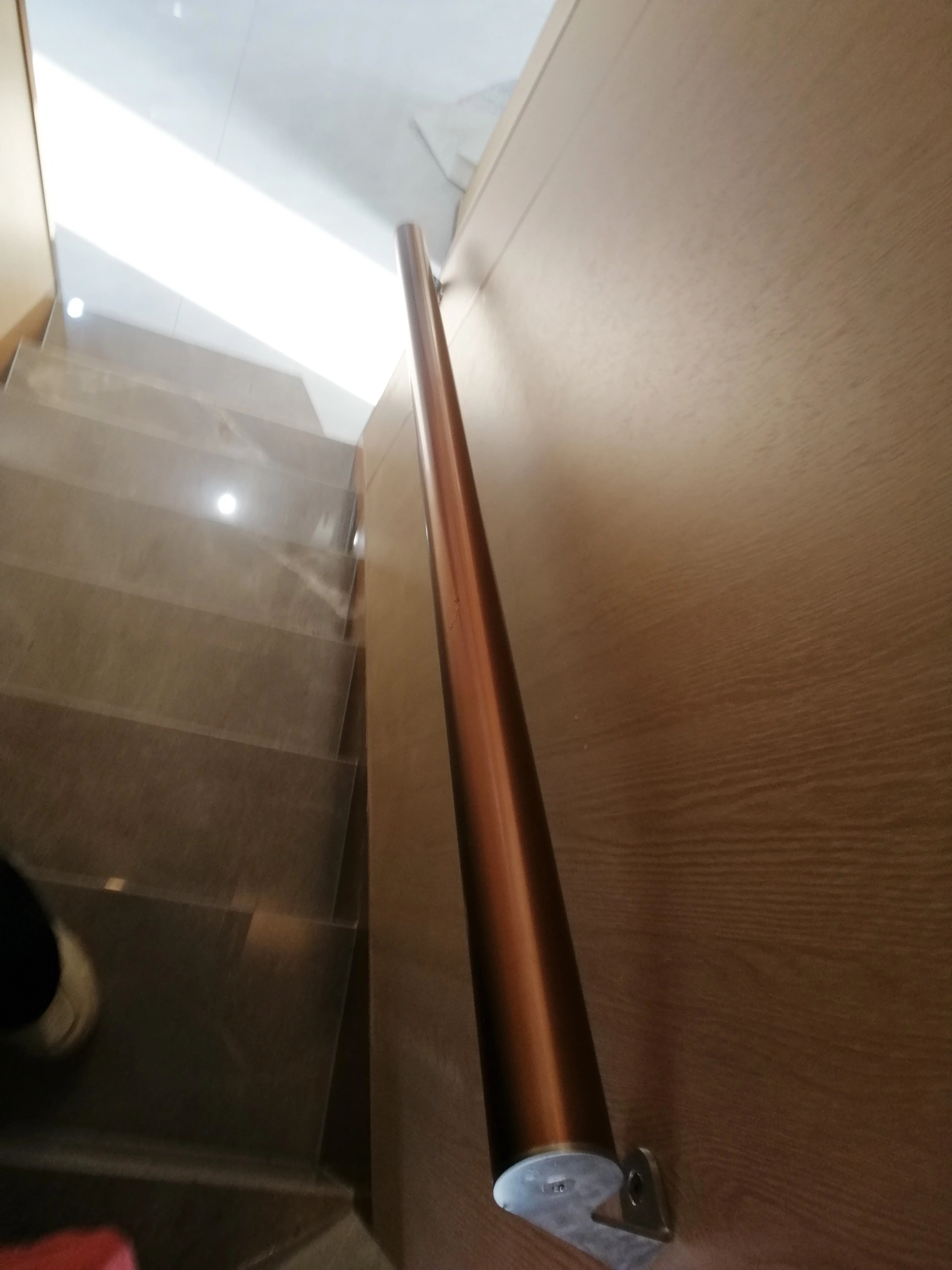 European Brushed Rose Gold 304 Stainless Steel Stairs Handrail Kit for Corridor Wall Staircase Porch Railing Home Hotel Villa