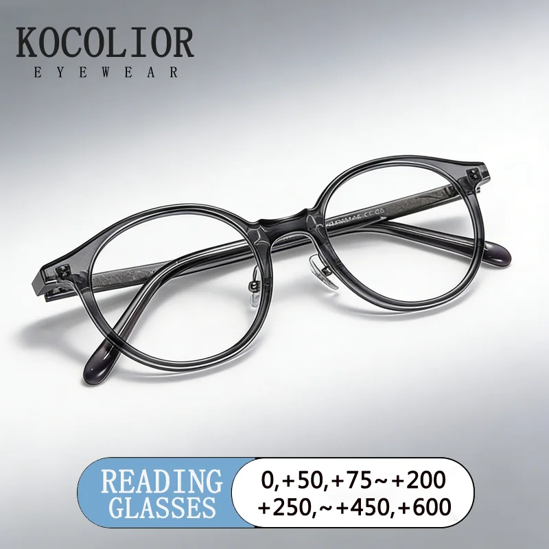 

High Quality Pure Titanium Men Anti Blue Light Presbyopia Eyewear Reading Glasses with Diopter+1.0 +1.5 +2.0 +2.5 +3.0 +3.5+4.0