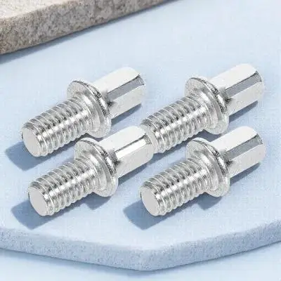 

10pcs Drum Screws Accessories Replacement Bolts for Pedal Shaft Silver Plated Iron Durable Smooth Surface Compatible Various