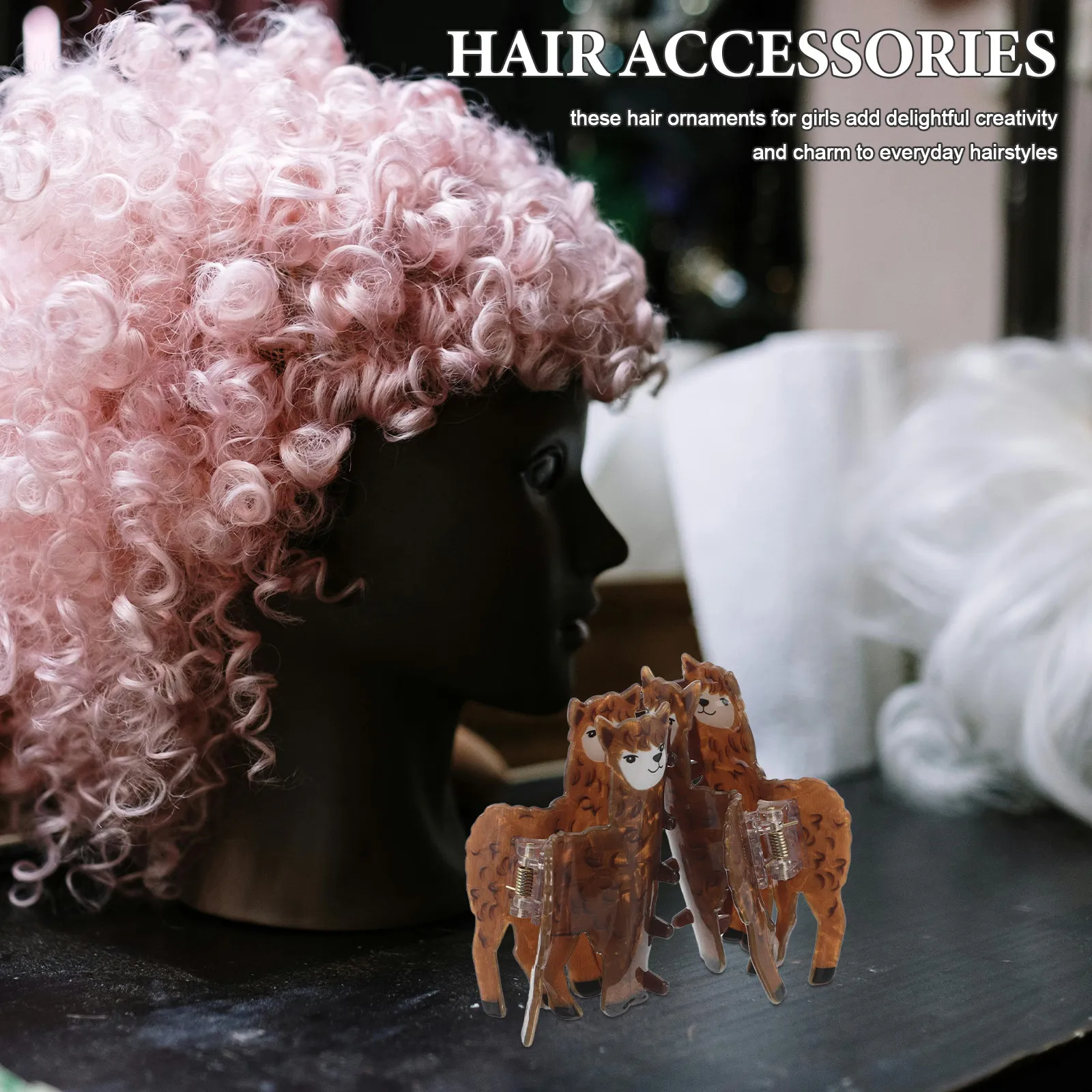 

Милая заколка-краб для волос в виде животного, мультяшная маленькая заколка-альпака из ацетата, креативная заколка-краб, аксессуары для волос для девочек, мягкие пастельные цвета