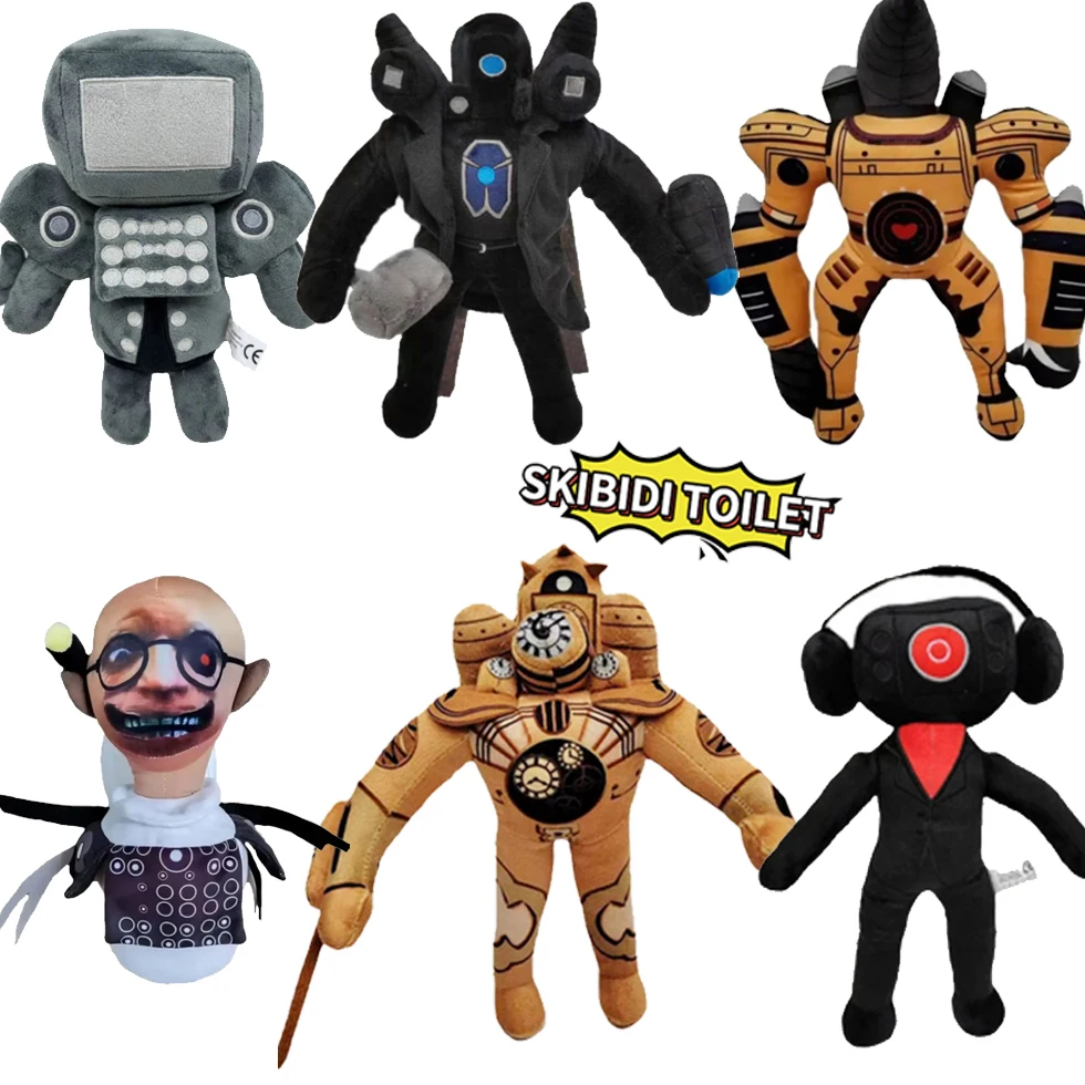 

30pcs Skibidi Toilet Plush Toy Upgrade Titan TV Man Plush Clock man Speakerman Infinite War God Tv King Skibidi Toilet Toy