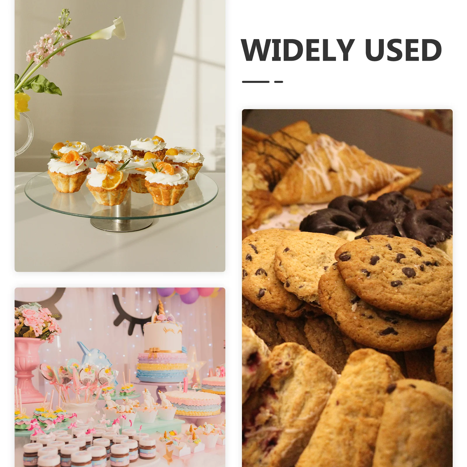 

Acrylic Round Cake Board Reusable Cake Base Tray for Birthday Bakery Party Dessert Display Dessert Display Boards