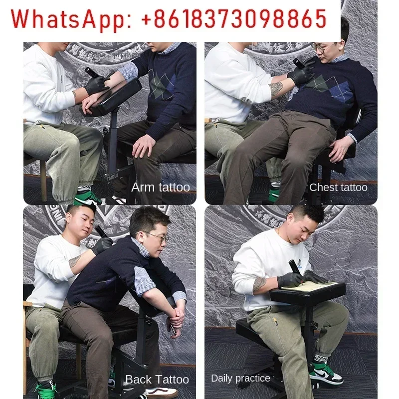 Multifunctional Tattoo Chair Tattoo Work Chair Hand Bracket Integrated Folding Arm Adjustable Bracket Big Panel Sturdy