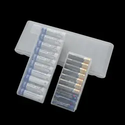 10 Slot Plastic Hard Container Case Battery Storage Box For AAA/AA/18650 Battery Organizer Accessories