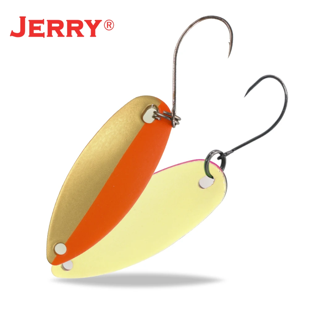 Jerry Sagitario-cuchara de Pesca de fundición, cebo de Metal de latón ultraligero para agua dulce, trucha, Lucio, lubina, lago, Spinning, 2g, 3,5g,