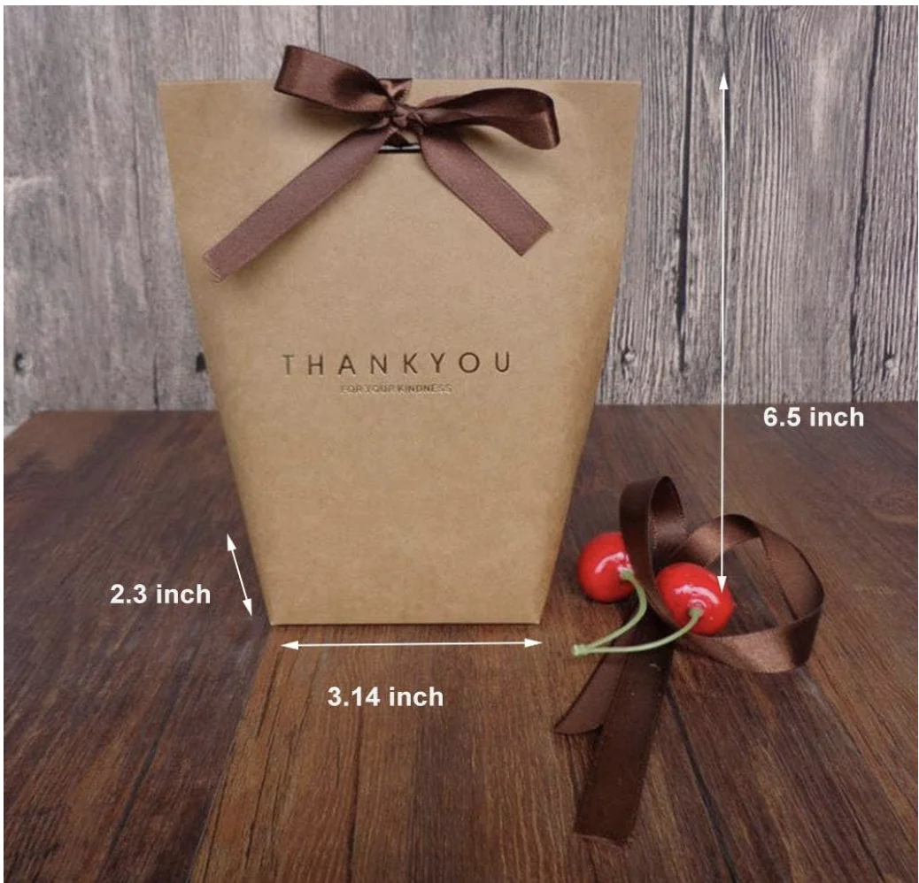 9 PCS Thank You Gift Wrap Boxes Packing Bags(9 Brown), Minimalist Gift Boxes Easter, Decorative Presents Box Bundle for Packing