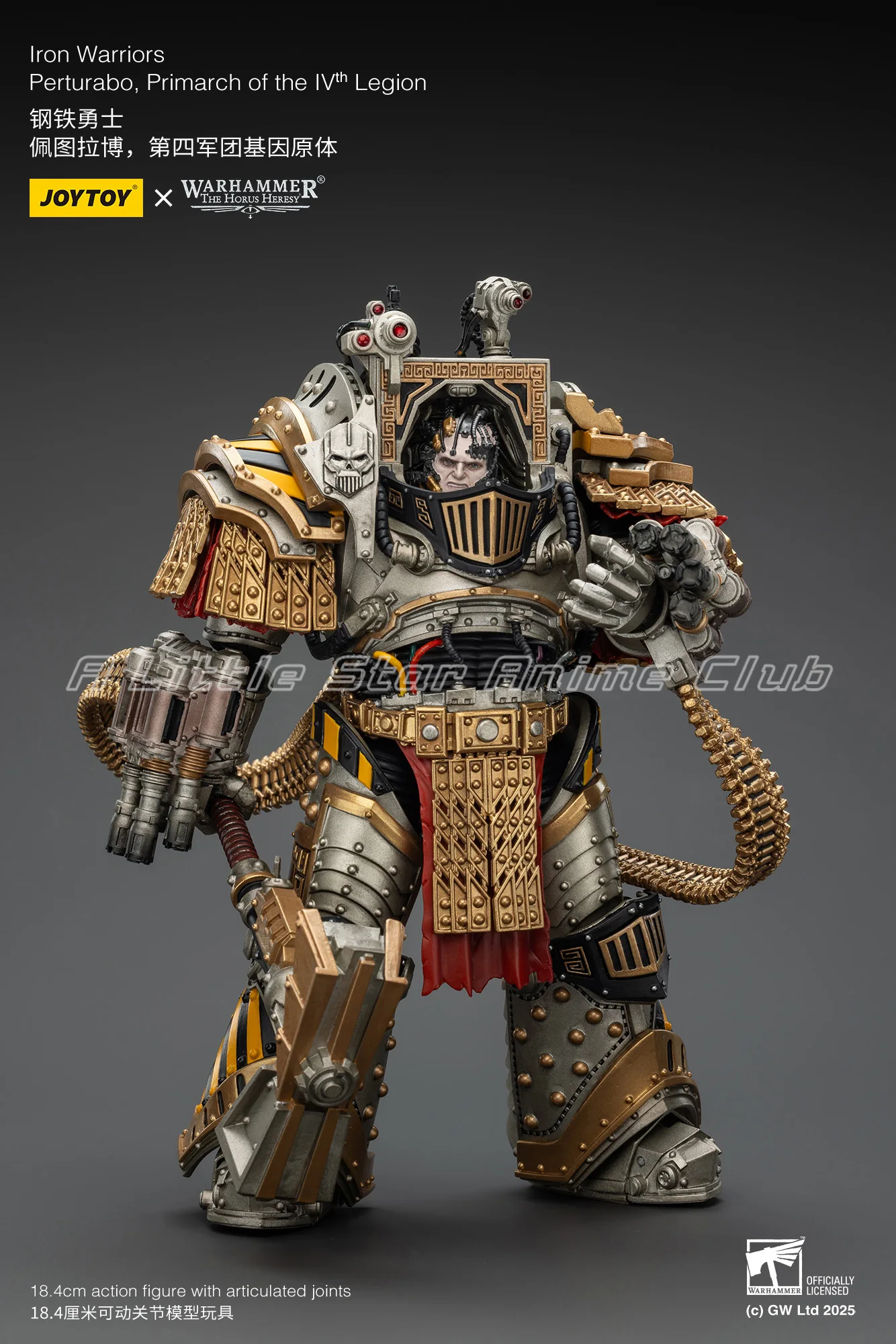 【البيع المسبق】JOYTOY Warhammer The Horus Heresy Iron Warriors Perturabo Primarch of The LVth Legion 1/18 ألعاب مجسمة #2