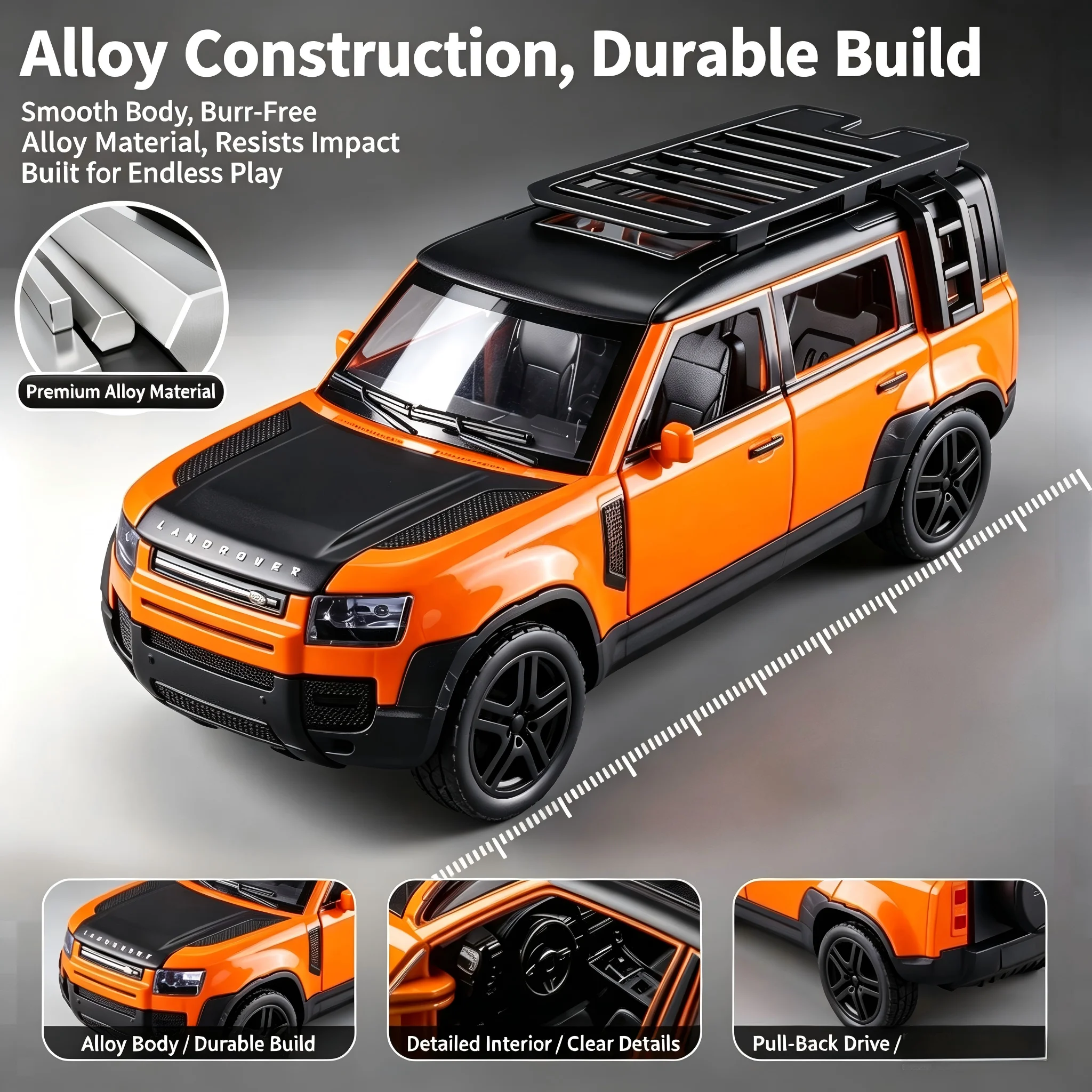 `1:36 Alloy Race Muscle Replica Pull-Back Openable Doors, Diecast Metal Supercar for Automobile Hobby Collection`