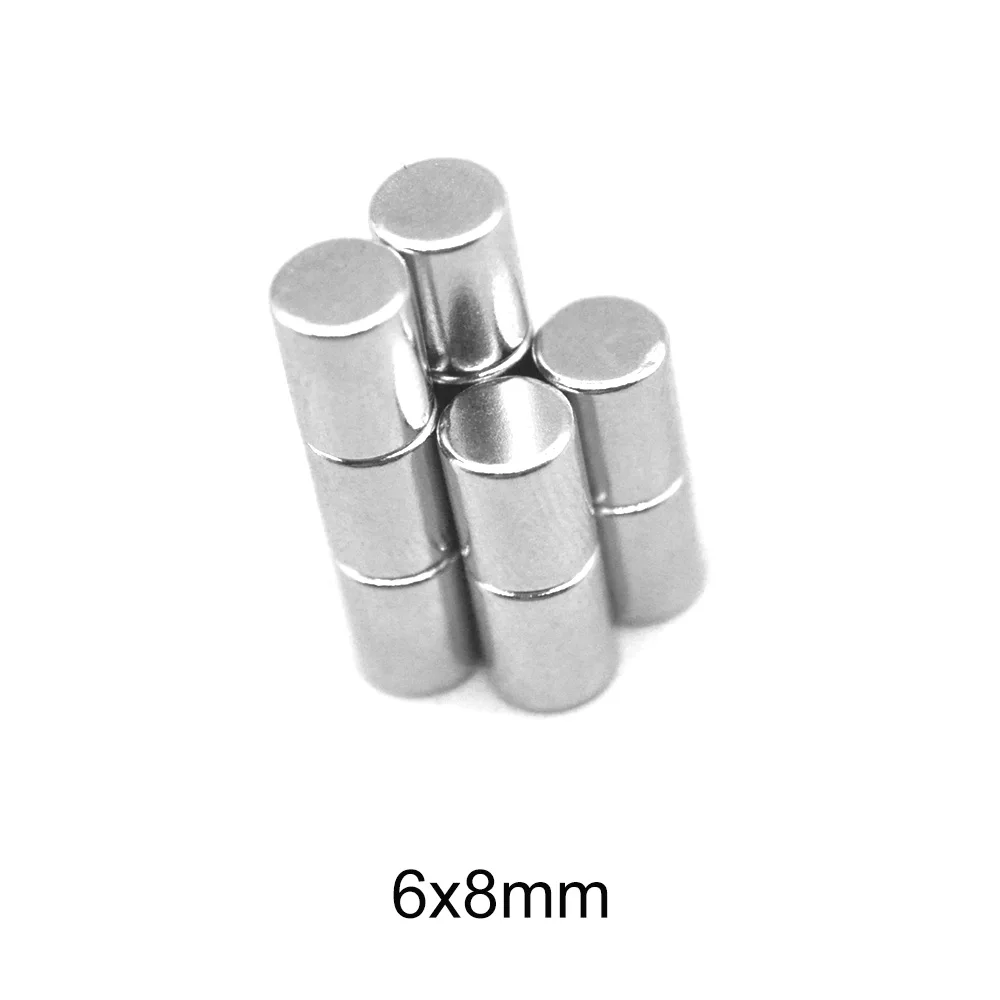 

6x8 мм толстый сильный цилиндрический магнит 6 мм * 8 мм круглый магнит 6x8 мм для домашних холодильников, офисов DIY 6*8 мм