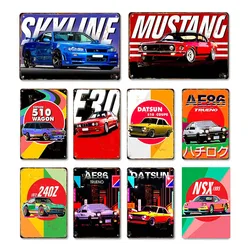 Vintage Colorful Car Tin Sign Metal Plaque Iron Poster Racing Plates Picture Retro Garage Home Club Wall Decorative Aesthetics