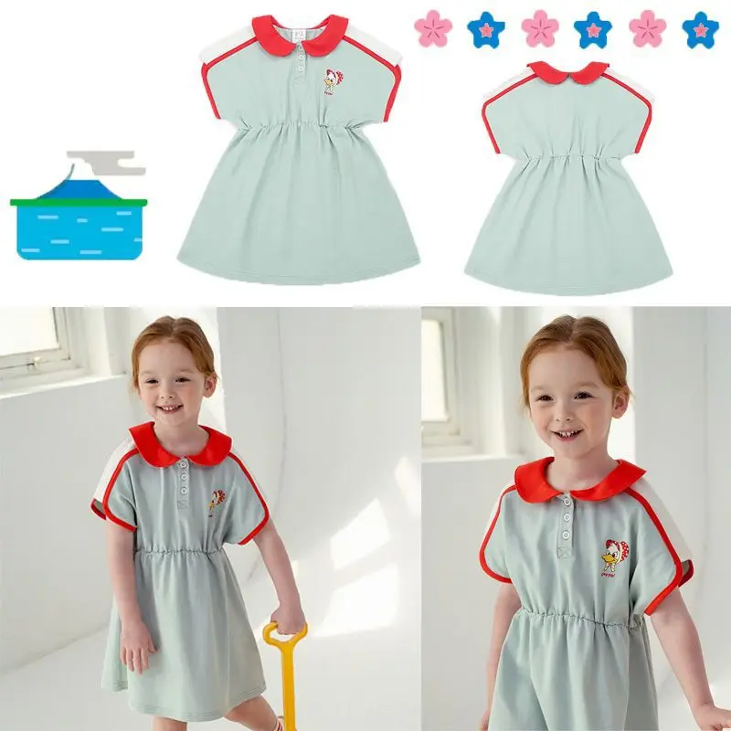 

Jenny&Dave 2023 Summer New PS Girl's Fashionable Nordic Edition Princess Dress, Cute Print Casual Dress for Girls