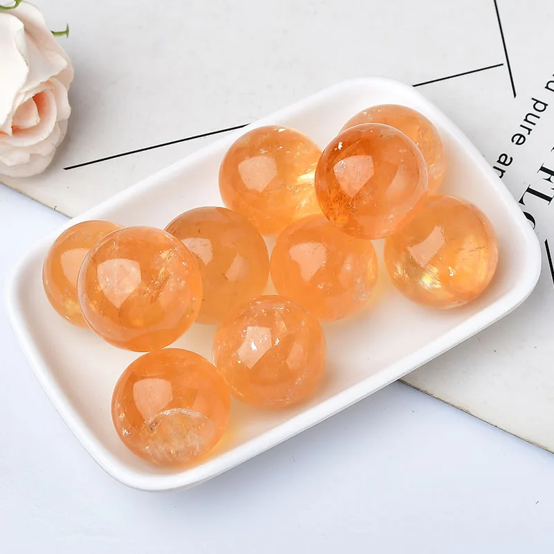 1PC Natural Crystal Ball Calcite Reiki Healing Quartz Minerals Beautiful Ball Home Decoration Free Wooden Frame Gift