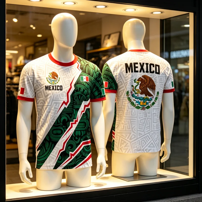 Mexico National Flag Print T-shirt for Men Funny 3D Eagle Pattern Outdoor Football Sports Clothing Casual Tops Family Kids Tees