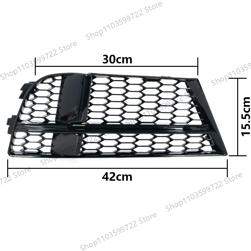 Marco de luz antiniebla modificada para Audi, parachoques delantero, cubierta de luz antiniebla, rejilla recortada negra, para Audi 2017, 2018, 2019, 2020, A3, S3