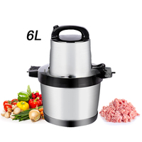1500W Stainless Steel 6L Electric Mixer Meat Grinder Mincer Food Processor Slicer FUFU Pounder Machine