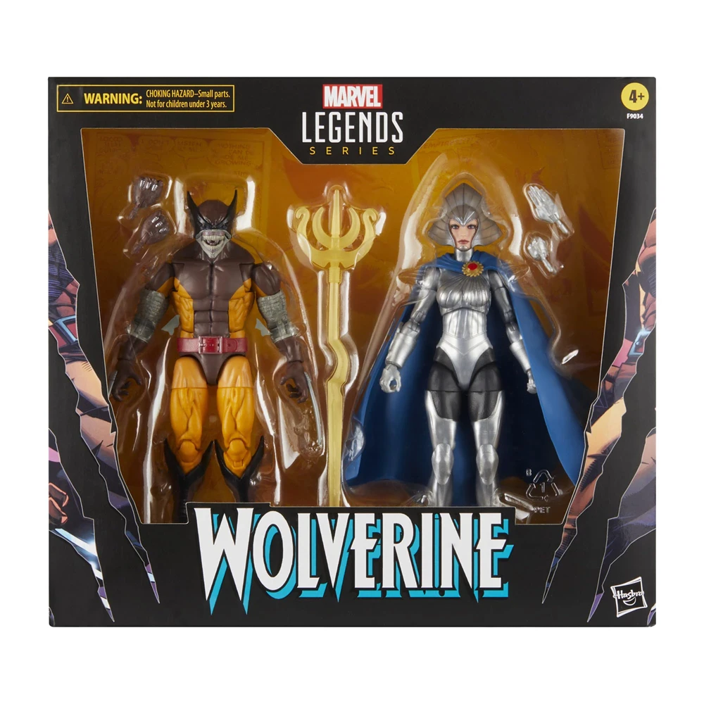 Hasbro Marvel Legends Series 50th Anniversary Wolverine And Lilandra Nelamani 6-Inch Action Figure 2-Pack Toy Gift