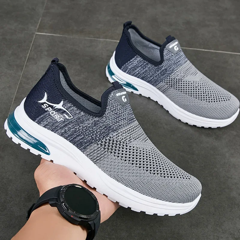 

Thick soled shoes for men, spring/summer 2024 new item, one foot lazy shoes, breathable mesh casual sports shoes, comfortable