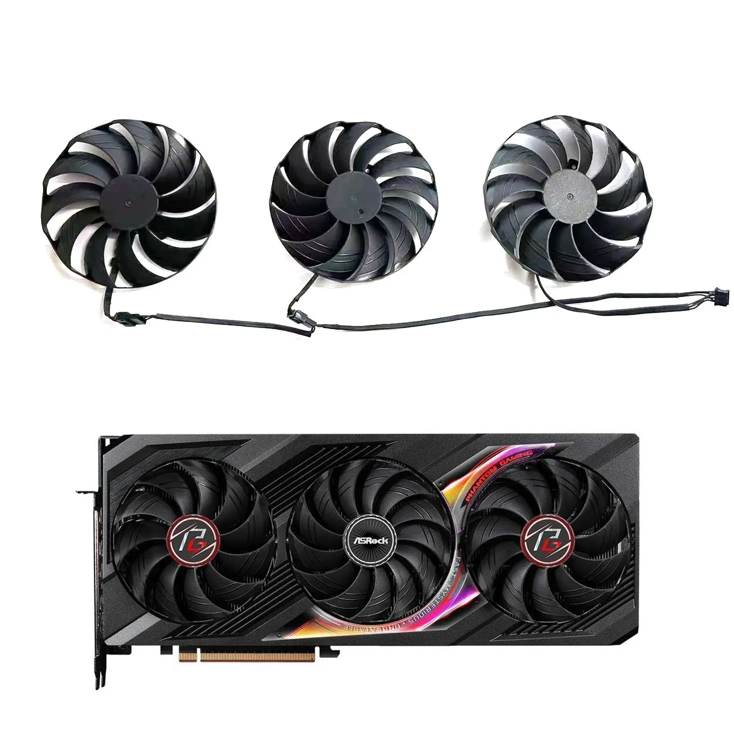 

Original 98MM 4PIN CF1010H12S RX7800XT GPU Fan for Asrock Radeon RX 7800 XT Phantom Gaming 16GB OC Graphics Card Replacement Fan