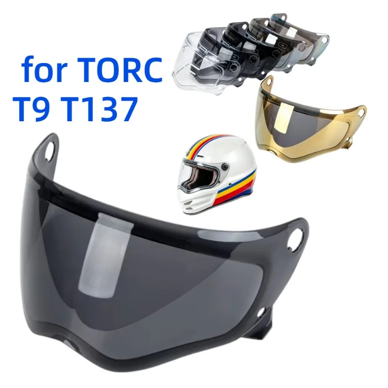 TORC Retro Full Face Helmet Visors Replacement Lenses Original Accessories for TORC T9 T137 Mask