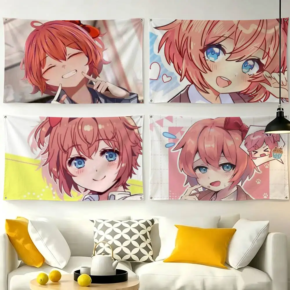 anime Sayori-ii  Flag Suitable For Party Club Outdoor Interior Wall Decoration Banner Fans Gift