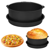 6/7/8inch Airfryer Baskets Baking Cake Mold Non-stick Round Pizza Roasting Pot Bakeware Sets Kitchen Tools Baking Accessories