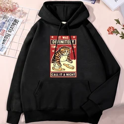 Auf jeden fall Zeit Zu Nennen Es EINE Nacht Man Hoodies Kreativität Oversize Kleidung Einfache Lose Pullover Sport Komfortable Herren Top