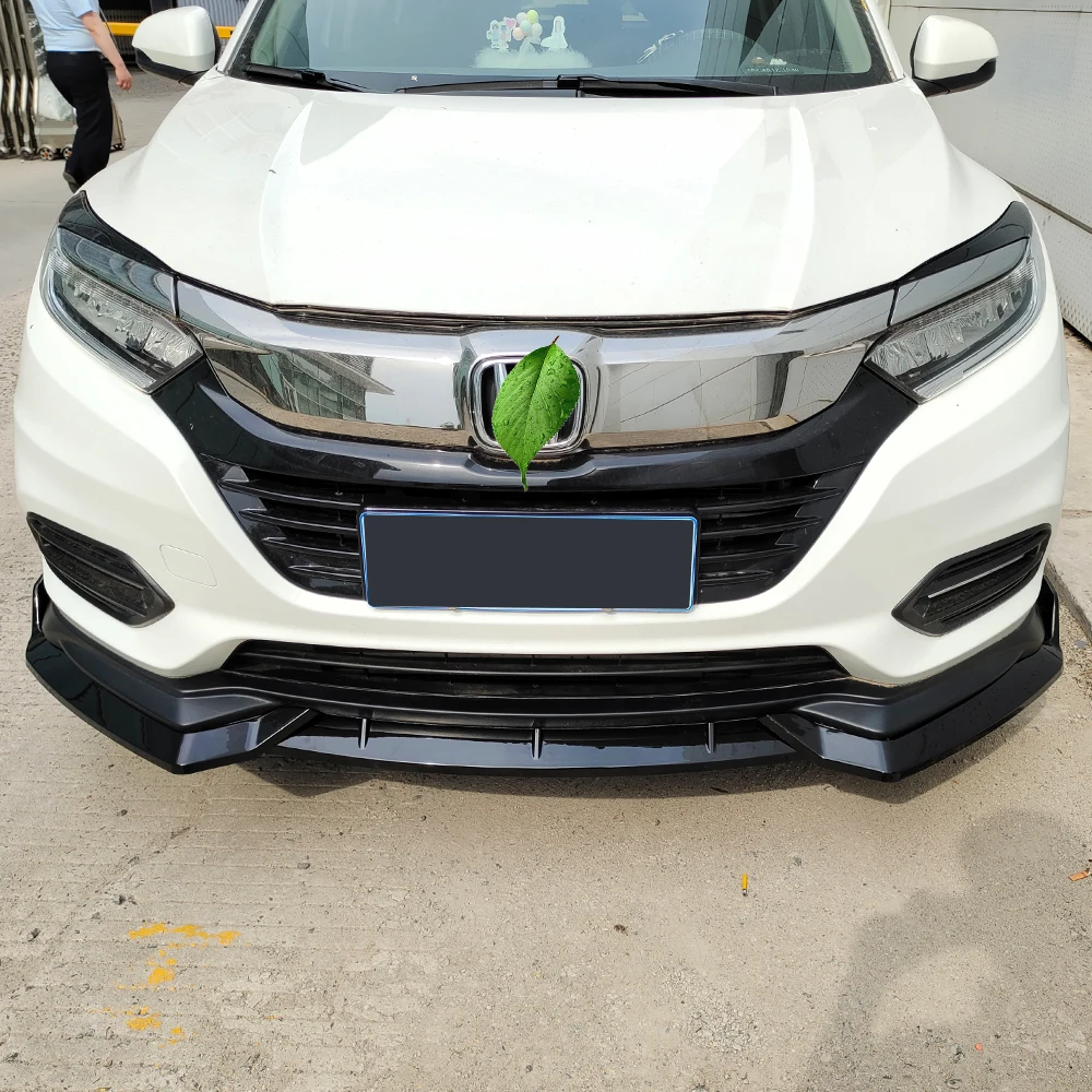 Car Front Bumper Splitter Lip Chin Spoiler Body Kit Diffuser Protector Guard For Honda HRV 2019 2020 Exterior Tuning Accessories