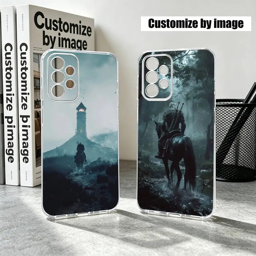 Funda Transparente para Teléfono con Diseño de Geralt de Rivia de The Witcher para Samsung S25, S24, S21, S22, S23, S30, Ultra, S20, Plus, Fe