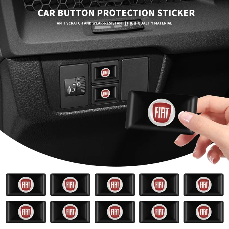 10PC 3D Epoxy Car Exterior/Interior Decor Small Stickers Decal For Fiat JUNTO abarth 500 stilo ducato palio bravo doblo Egea
