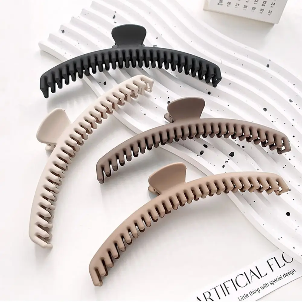 

Large Matte Claw Clip Simple Acrylic Solid Color Geometric Hair Claw Hairpin Korean Style Thin Shark Clip Face Washing