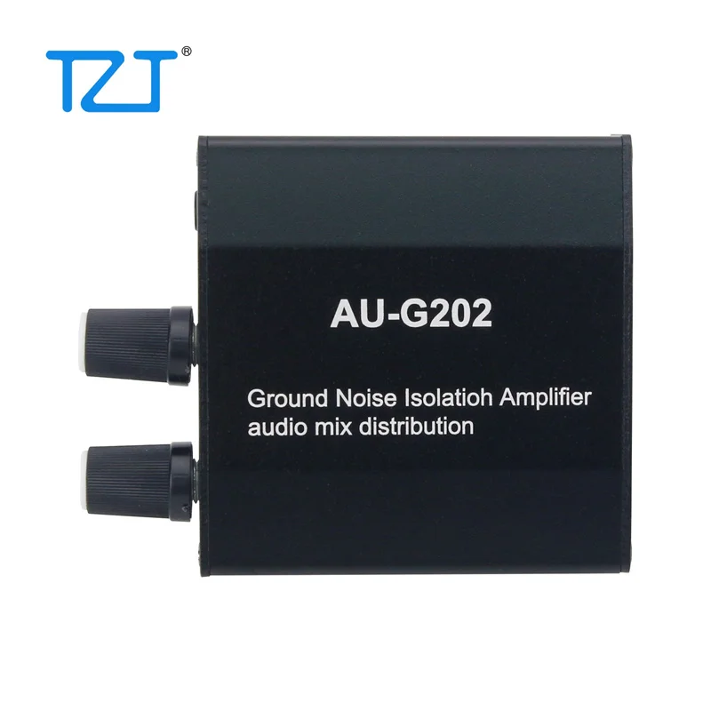 

TZT AU-G202 Ground Loop Noise Isolator Audio Mixer with 2 Inputs 2 Outputs for PC NS PS Game Consoles