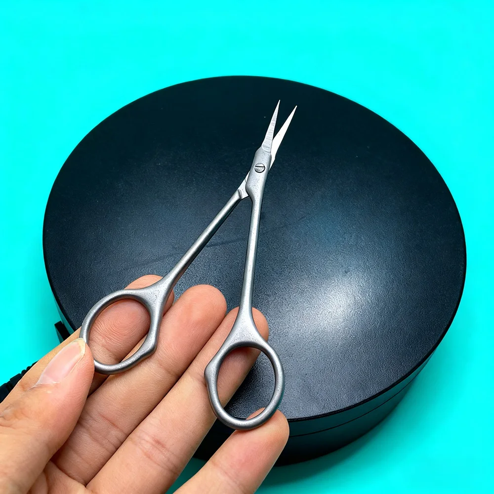 Stainless steel Russian-style Dead Light Beige Scissors Super Sharp elbow Sharp Blade Edge Nail Trimming Tool Beauty Tool