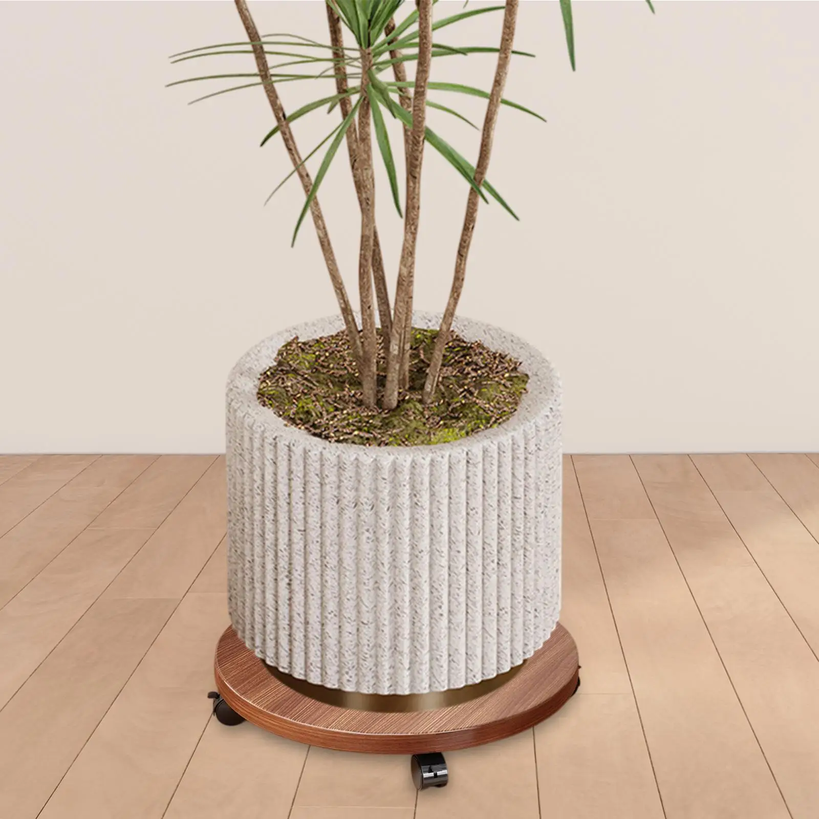 

Flower Pot Stand with Rolling Caster Tray for Indoor And Outdoor Use