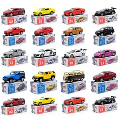 Diecast Toy Model 1:43 Toyota Ford Volkswagen Hyundai SUV Sport Racing Car Pull Back Doors Openable Collection Gift Match Box