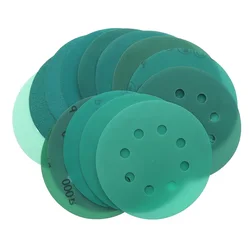【Clearance sale】10Pcs 125MM 8 Holes 600 to 2000 Grits Hook and Loop Polyester Film Sandpaper 5 Inch Sanding Disc Abrasive Tools