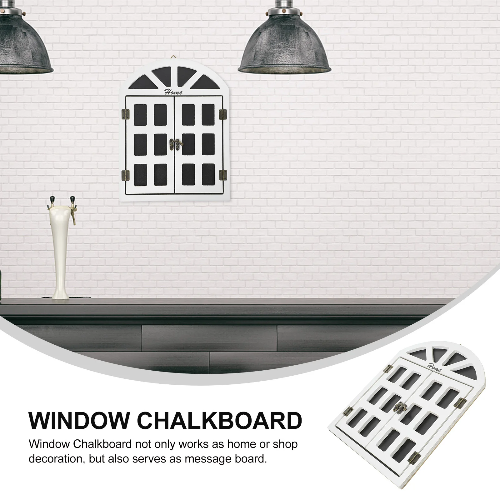 Wooden Window Chalkboard Hanging Large Multi-Functional Board for Kitchen Shop Restaurant Decorative Window Decor