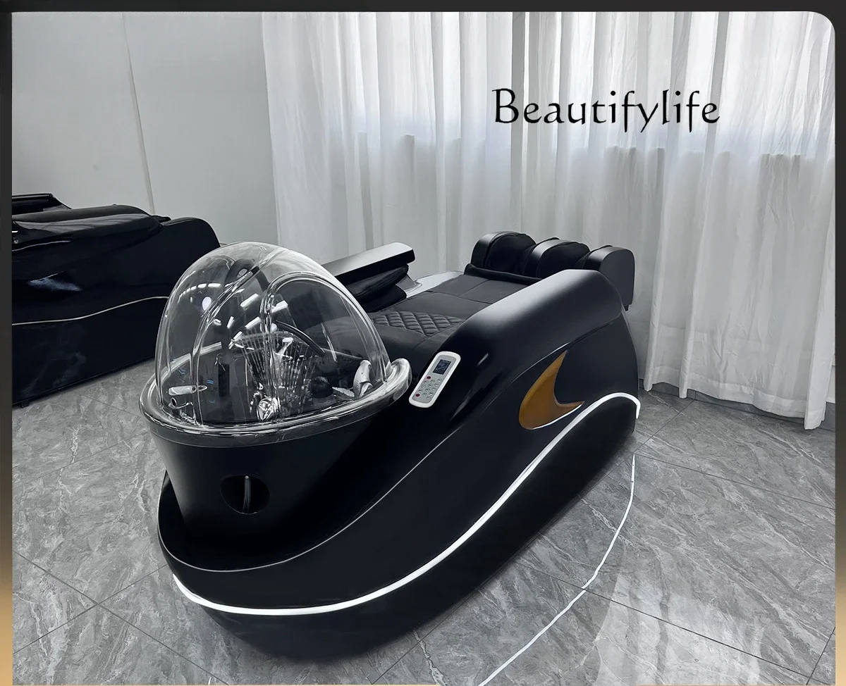 High-end barber shop Thai water circulation fumigation beauty salon head treatment bed shampoo bed ceramic basin