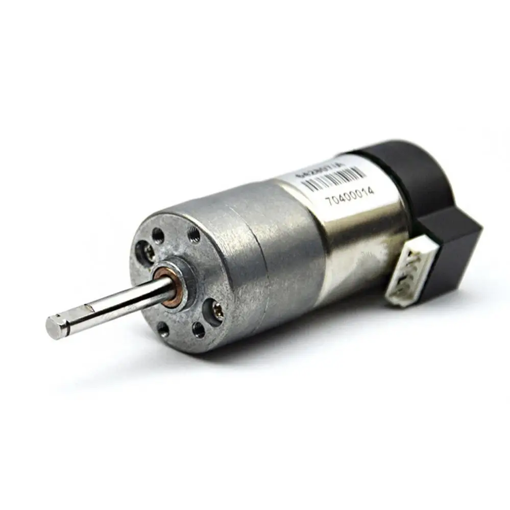 Three Wire Encoder 25GA Geared Motor DC 3-24V High Torque Reduction Motor with Pulse Speed Feedback Encoder Geared Motor