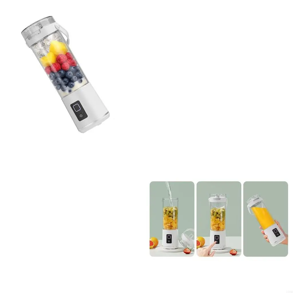 50W 휴대용 블렌더 충전식 휴대용 블렌더 컵 과즙기 과일 믹서 600ml