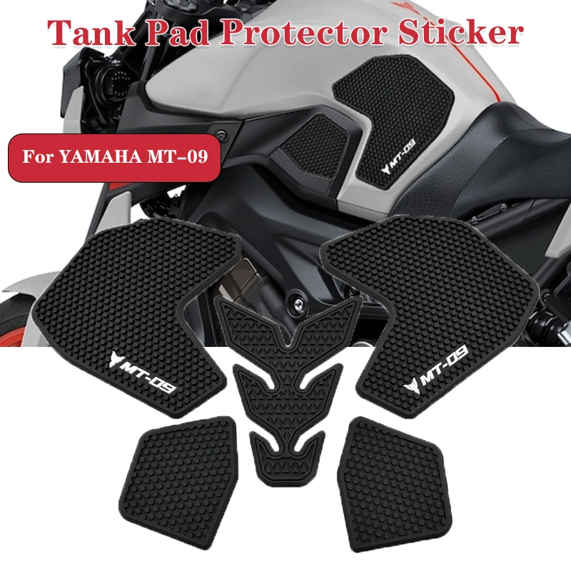 Motorcycle Non-slip Side Fuel Tank Stickers Waterproof Pad Rubber Sticker For YAMAHA MT09 MT 09 FZ09 FZ 09  2013-2020 2021-2023