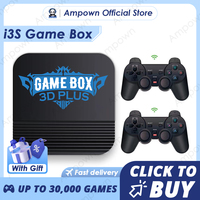 Ampown I3S Game Box Built-in 30000 Games TV HD Output Portable Retro Game Console Dual Wireless Controller Multiplayer Game Gift