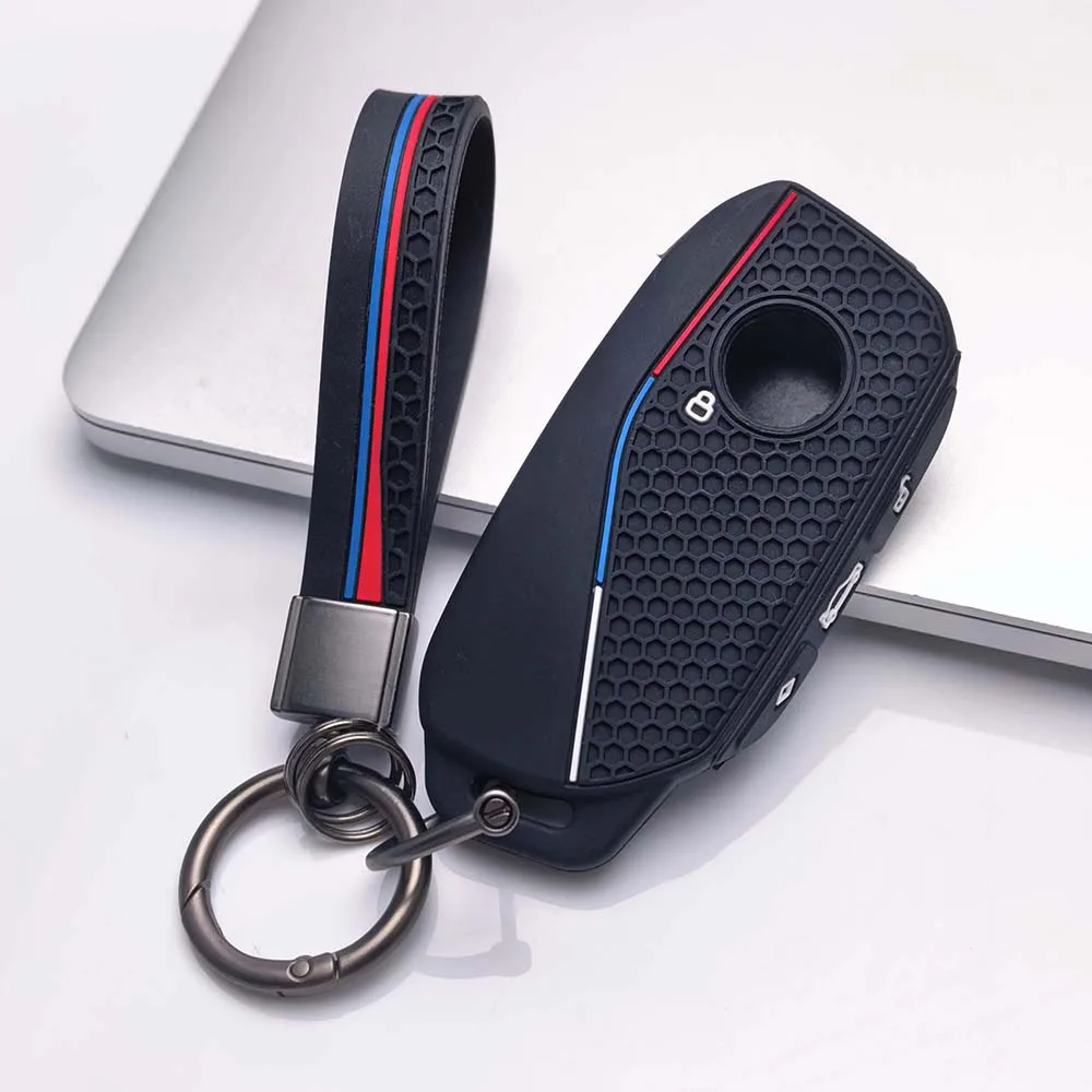 For BMW I7 X7 G07 LCI IX I20 X1 U11 7 Series G70 G09 XM U06 G81 M3 New Silicone Car Key Case Cover Protect Shell Fob Accessories