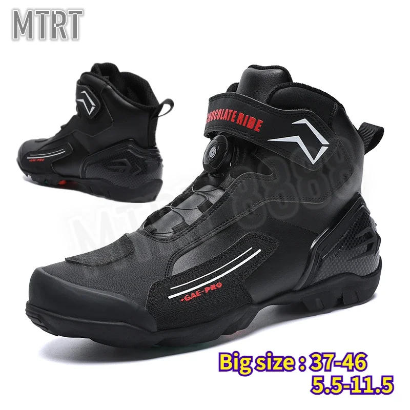 Men Motorcycles Shoes Breathable Non-slip Outdoor Motocross Riding Boot Women Motos Safety Boots Motorbike Protective Shoes