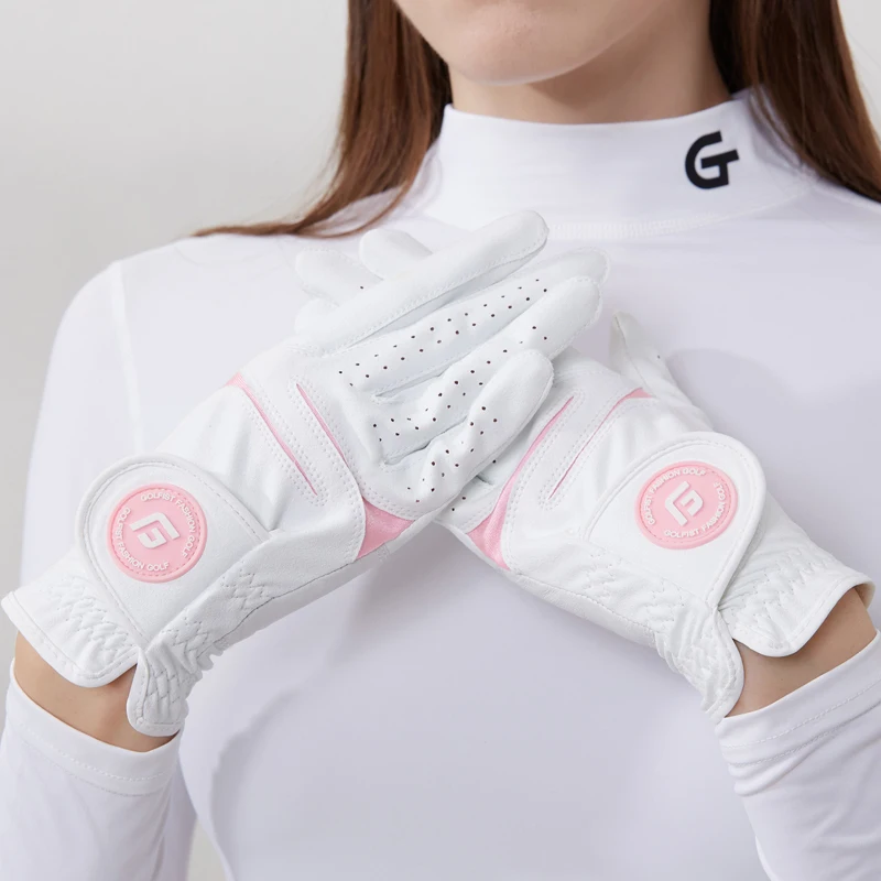 Golfist-guantes antideslizantes transpirables para mujer, manoplas de PU para Golf, Club, Swing, entrenamiento, novedad de 2024