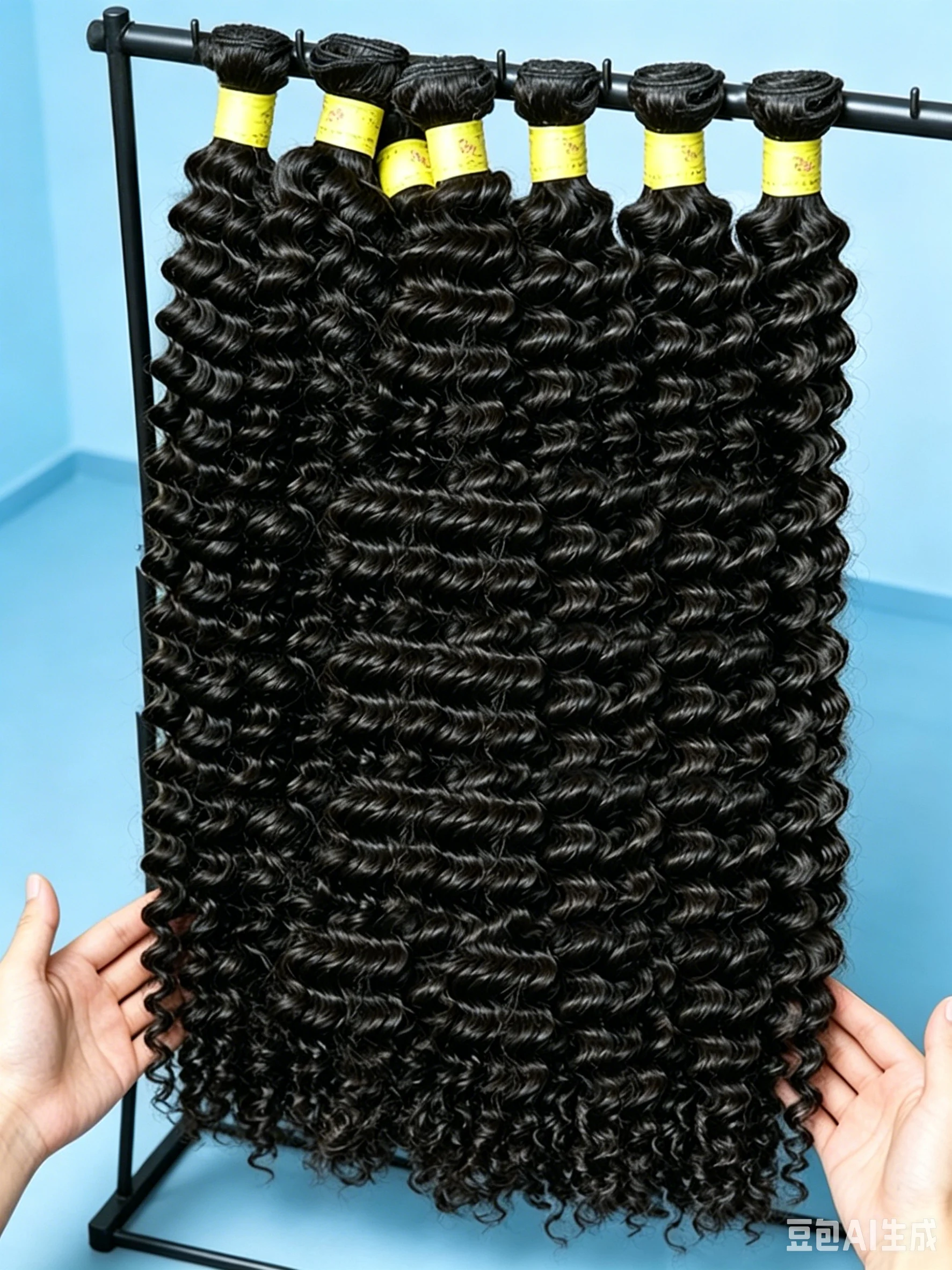 Frolo 30 32 36 40 Inch Deep Wave Human Hair Bundles Brazilian Remy Unprocessed Weaving Curly Hair Bundles 1 2 3 4 Extensions Deals