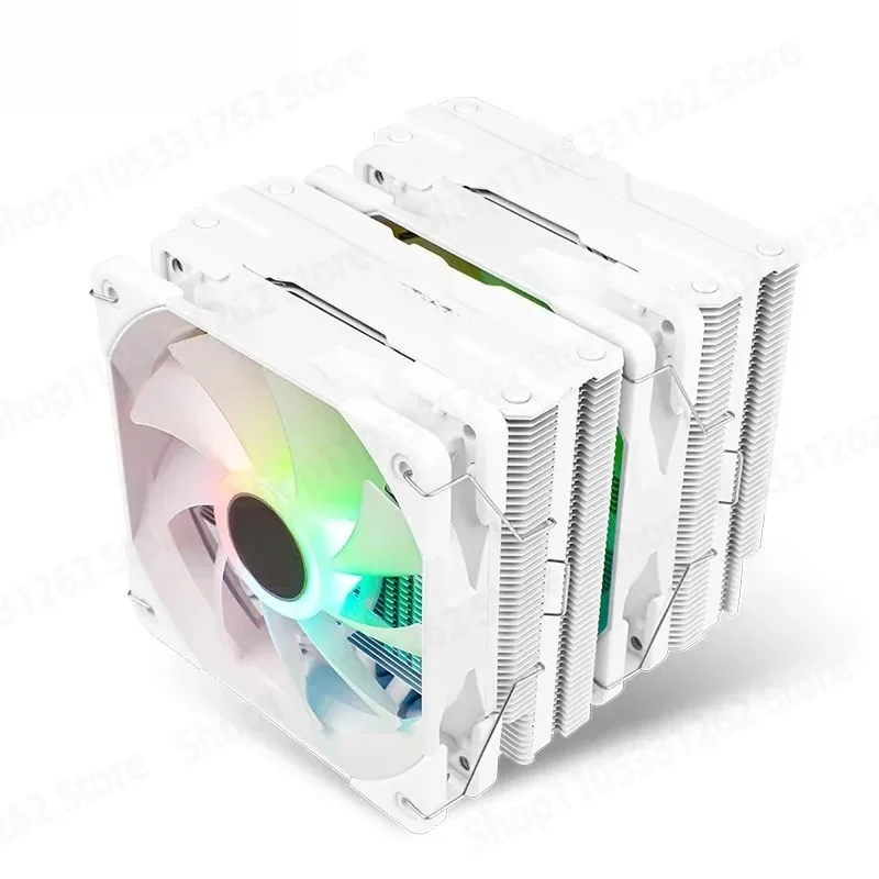 PA120SE Double Tower Radiator CPU Fan ARGB Six Copper Tube White 1700 Desktop Computer Air Cooling