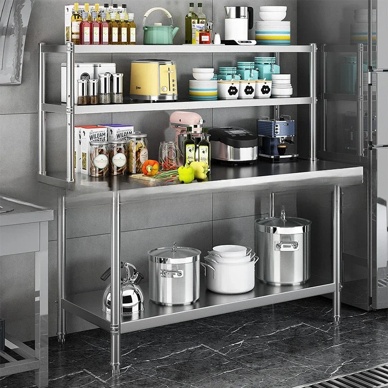 

Stainless steel tabletop, countertop, stand, storage rack, multi-layer tabletop, workbench rack, kitchen commercial shelf, idle