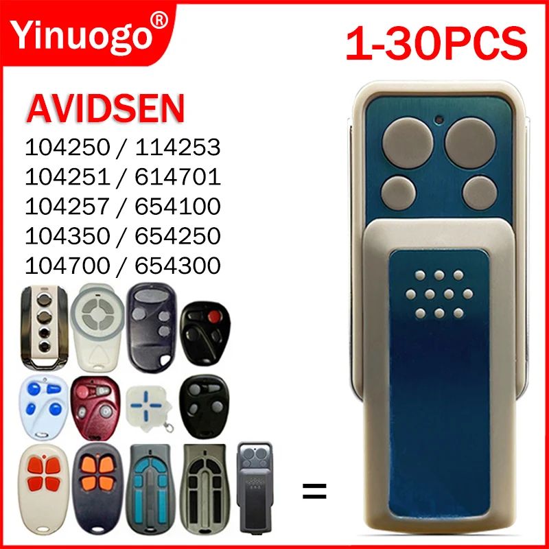 AVIDSEN 114253 Garage Gate Remote Control 433.92MHz For AVIDSEN 104250 104251 104257 104350 104700 614701 654100 654250 654300